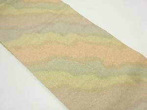 リサイクル　正和製　砂子綴れよろけななめ縞模様織り出し全通袋帯